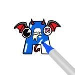 monster coloring android application logo